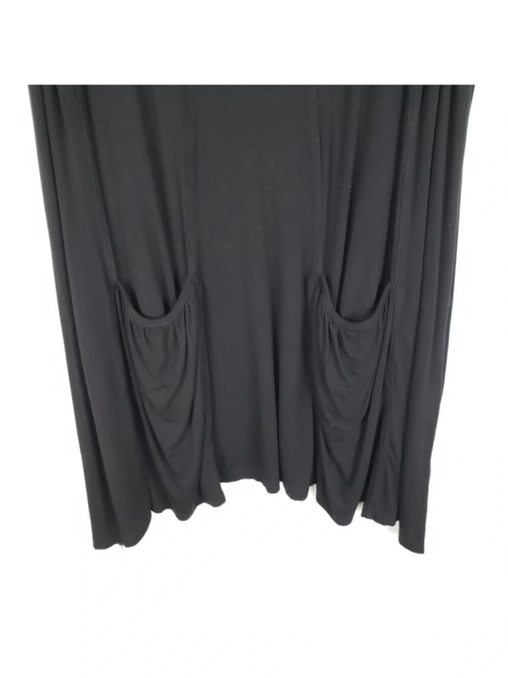 Heartstring Tunic Sleeveless Pocket Top Black Lagenlook Womens Size Large - Picture 4 of 8